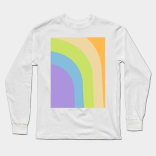 Boho positive aura rainbow pattern Long Sleeve T-Shirt